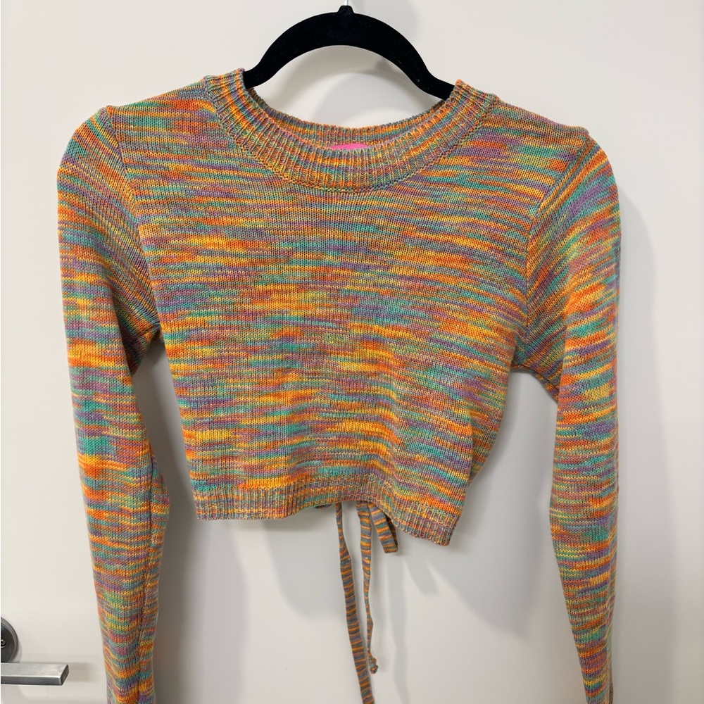 Edikted Colorful Knit Cropped Sweater